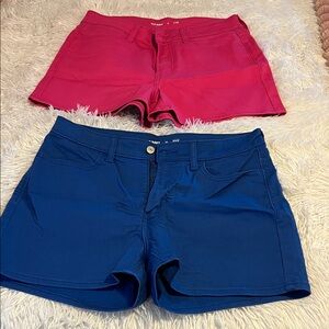 Two pairs of old navy ladies shorts. Size 10.